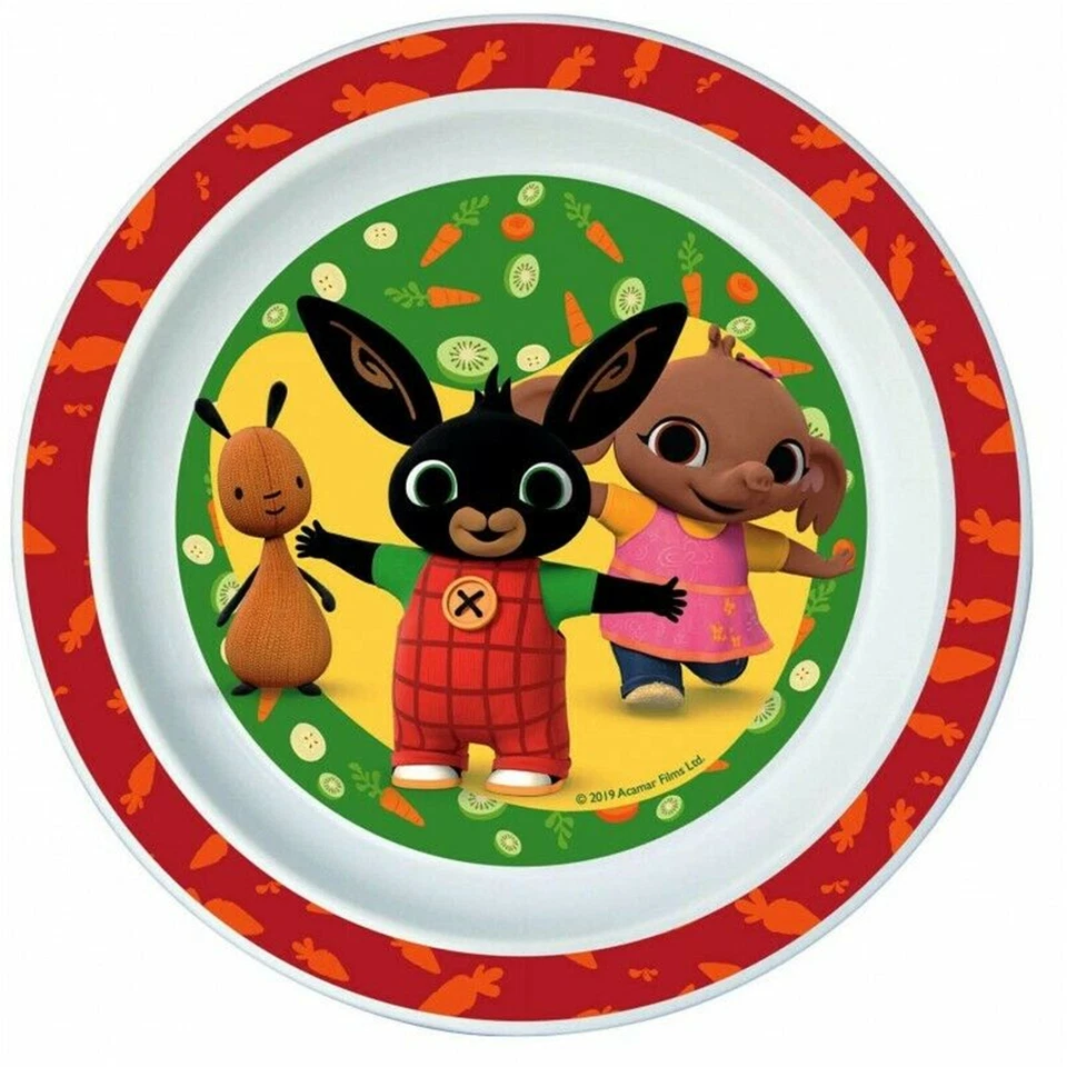 PIATTO PIANO BING BUNNY FLOP SULA IN PLASTICA MICROONDE DIAMETRO CM. 22 - ST1008 - Immagine 1 di 1