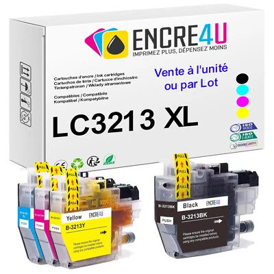 PREMIUM - Cartouches d'encre compatibles avec imprimantes Brother ( LC3213 XL )