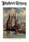 Hafen von Portsmouth XL Kunstdruck 1911 von O. F.  oder B. F. Gribble
