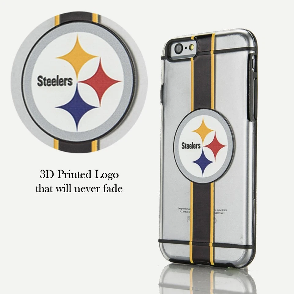 FOCO NFL Licensed Pittsburgh Steelers Hydro Clear Case For iPhone 6 & 6s (4.7") - Image 1 of 1