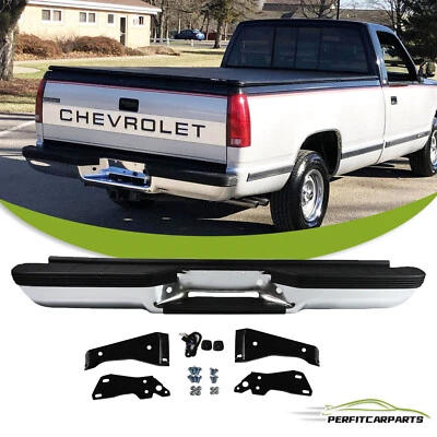 Chrome Rear Step Bumper For 88-00 Chevy Silverado GMC Sierra C/K 1500 2500  Foto 1 de 4