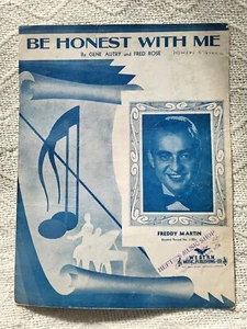 Vintage sheet music Be Honest With Me Gene Autry 1941 Academy Award Nominee - Picture 1 of 13