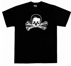 Kids Youth Classic Skull & Bones Pirate Graphic T Shirt Size XS-L Color Variety - Picture 1 of 1