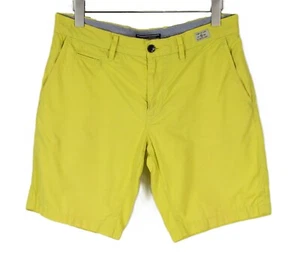 Pantalones Cortos TOMMY HILFIGER Brooklyn 10 Calce Regular Para Hombre W34 Amarillo Chino Cremallera - Imagen 1 de 10
