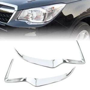 2013-2018 passt Subaru Förster 2Stk Frontscheinwerfer Streifen Verkleidung Chrom - Picture 1 of 5