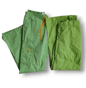 Scrub Pants Bundle of 2 Scrubs Lime Mint Green Poly/cotton blend Size S