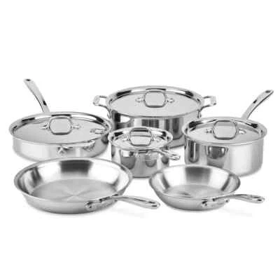 All-Clad Stainless Steel D3 Everyday 10 Piece Cookware Set