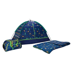 Kids 3 Pc Slumber Set, Indoor Tent Sleeping Bag Storage Duffel Bag (Pick Theme) - Foto 1 di 76