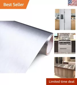 Durable 118x30 Self-Adhesive Stainless Steel Wallpaper - Easy Install & Clean - Picture 1 of 9