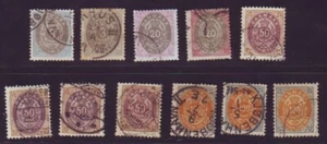 DÄNEMARK 1875-1901 GEBRAUCHTE AUSWAHL - Bild 1 von 2