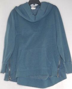 Old Navy Active Adult Women's Size X Large Solid Green Pockets Side Zip Hoodie
