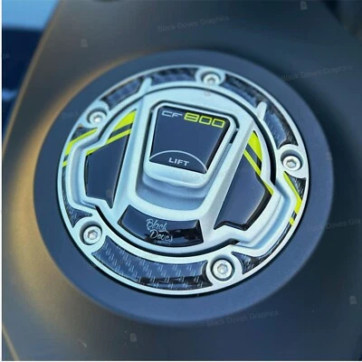 BLACK DOVES GRAPHICS Adesivo 3d TAPPO Serbatoio Benzina Compatibile con CF Moto 800MT Touring 2022