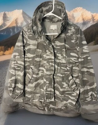 🔥 Jolt • камуфляж военного стиля общего назначения молнии куртка с капюшоном • женский размер S - Изображение 1 из 4