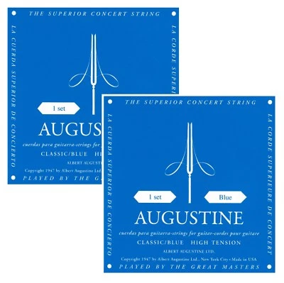 AUGUSTINE BLUE - 2 SATZ SAITEN, HIGH TENSION, BLAU - .028-.045 - CLASSIC KONZERT