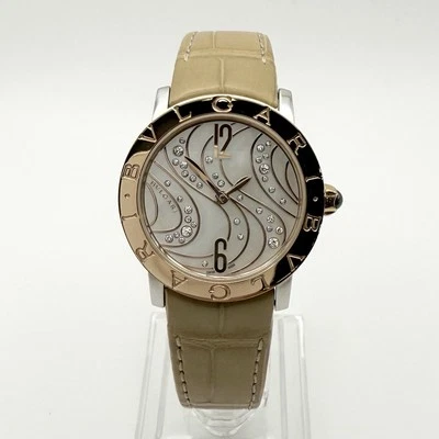 Reloj automático Bvlgari BBLP33SG 33 mm - acero y oro rosa de 18 quilates, esfera de diamantes sin trapear Foto 1 de 4