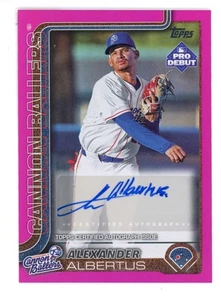 2025 TOPPS PRO DEBUT FUCHSIA FOIL AUTO ALEXANDER ALBERTUS 90/199 CANNON BALLERS - Picture 1 of 1