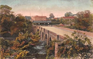 POSTAL WETHERBY BRIDGE YORKSHIRE SERIE BACKHOUSE 1912 - Imagen 1 de 2