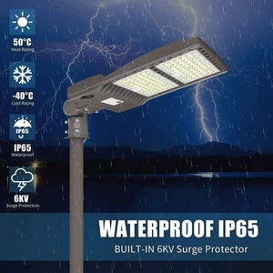 LED Shoebox Area Lights 320W 48000LM Outdoor Parking Lot Backyard Shoebox Lamp - Picture 1 of 12