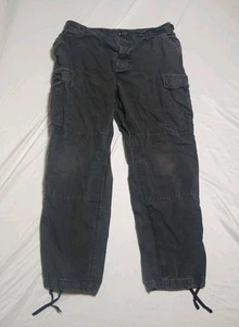 Men's Propper Pants Army Black Cargo L Regular Pocket Button 35-39 X 29-32 - Picture 1 of 10