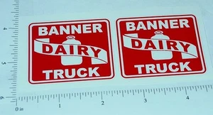 Paar Banner Milch LKW Ersatz Aufkleber Set BN-003 - Bild 1 von 1