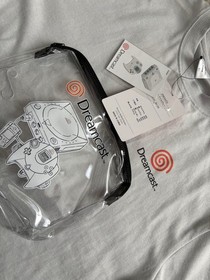 New Dreamcast T-Shirt L Size Sagara Embroidery Back Not For Sale Pouch