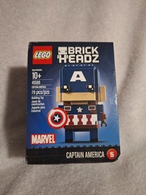 LEGO BRICKHEADZ 41589 CAPTAIN AMERICA #5 MARVEL SUPER HEROES. NEW DAMAGED BOX.