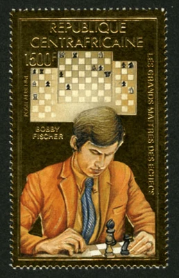 República Centroafricana 1983 Perf. ¿Gran Maestro del? Ajedrez 1983 ( Foto 1 de 4