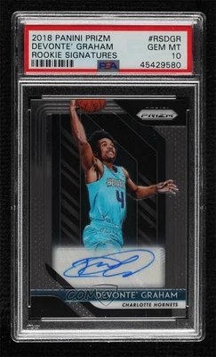 2018-19 Panini Prizm Rookie Signatures Devonte' Graham PSA 10 GEM MT Auto RC - Image 1 of 2