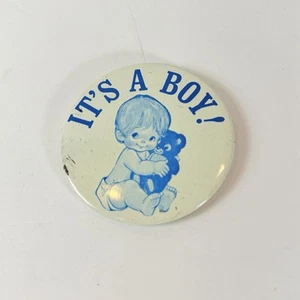 Vintage “It’s a Boy” with baby pin back button pin - Picture 1 of 2