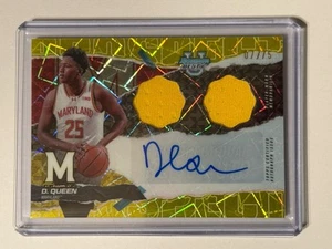 2024-25 Bowman U Best Derik Queen parche doble láser amarillo automático/75 jugadores ¡usado! - Imagen 1 de 2