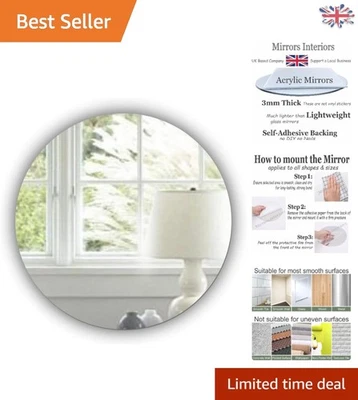 Lightweight, Shatter-Resistant Acrylic Mirrors - 20cm Round, Set of 2 - Image 1 of 4