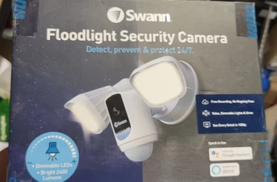 Swann Wi-Fi Floodlight Security Camera - White (SWIFI-FLOCAM2W-US) - Image 1 of 2
