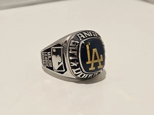 LosAngeles LA Dodgers klassischer silberfarbener MLB Klasse Ring Stil Baseball Größe 9,5/10 - Bild 1 von 9