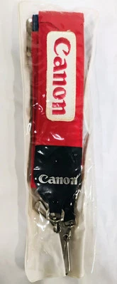 Vintage 1980s CANON Canvas Camera Neck strap 36" Red Blue Camera Sling EUC - Image 1 of 4