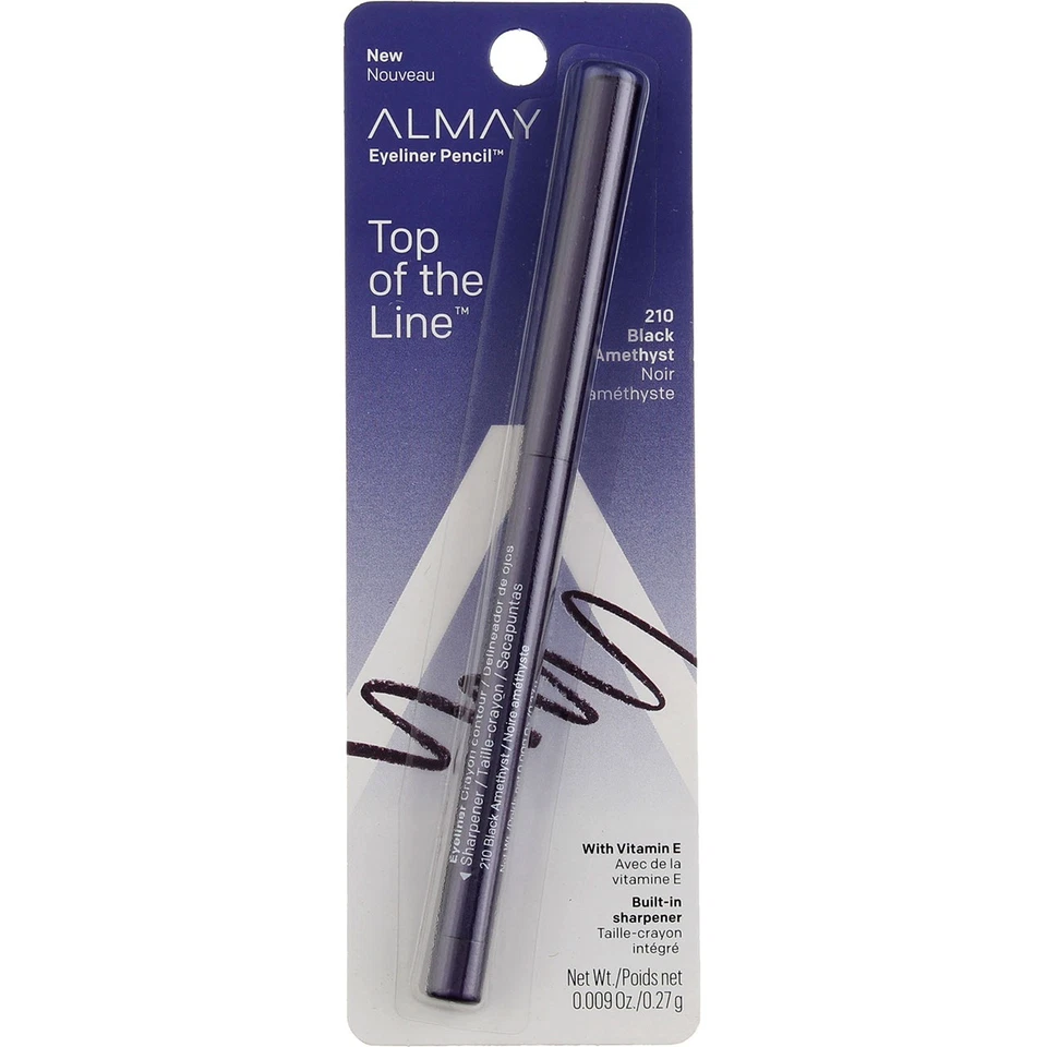 Almay Top of The Line Eyeliner Pencil 210 Black Amethyst .009 Oz Mb1 12