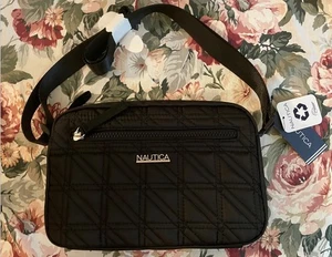 $59 NAUTICA Women's /  Men's Camera Bag, Quilted Black, NWT! - Picture 1 of 7