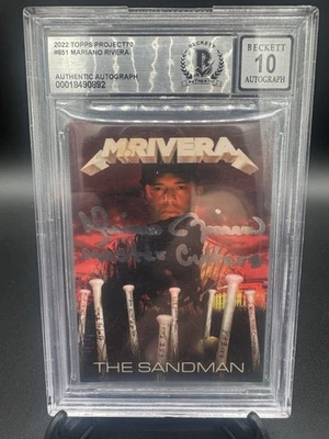 2022 Topps Project 70 Mariano Rivera #851 Authentic Auto 10 - Image 1 of 2