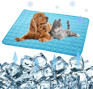 Pet Cooling Mat for Dogs Cats-Ice Silk Dog Cooling Mats, Summer Dog Cooling Pads - Picture 1 of 12
