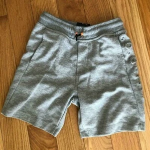 EUC ZARA  Boy’s Lounge Gray Knitted Shorts Cotton Polyester Blend Sz 8 w Wording - Picture 1 of 5