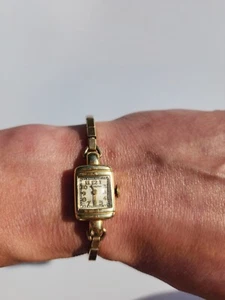 Reloj de pulsera Hamilton 911 vintage años 30 oro 14K para mujer - Imagen 1 de 20