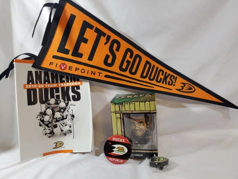 Anaheim Ducks Set Cam Fowler Pennant Button Car Antenna Yearbook Cover