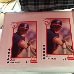 1991 JIM THOME  RARE ROOKIE BASEBALL CARD CLEVELAND INDIANS  2 Lot - Picture 1 of 6
