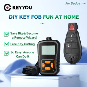 KEYYOU Programmer OBD Remote Key For DODGE RAM 1500 2013-2017 GQ4-53T GQ453T - Picture 1 of 12