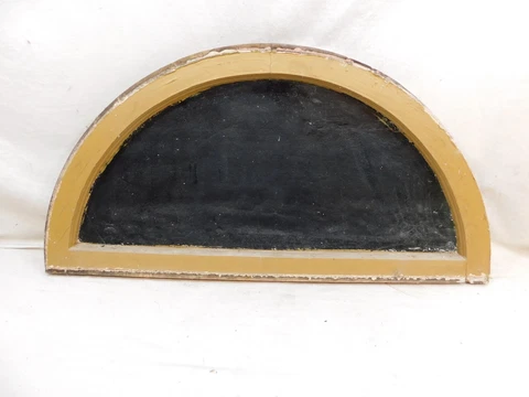 1800's Stained Glass WINDOW Round Top - VICTORIAN Style Textured Glass ORIGINAL Cover