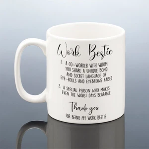 TAZA DE TRABAJO BESTIA Oficina Colega Regalo de Cumpleaños Dejar Trabajo Gracias Amigo - Imagen 1 de 5