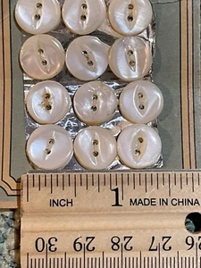 ANTIQUE Just Rite Pearl Buttons Original Carded Set of 12 - Picture 1 of 7