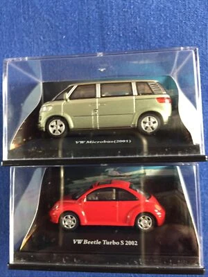 TCM Hongwell 1/72 VW New Beetle Turbo S 2002 + VW Microbus 2001 da collezione - Immagine 1 di 4