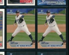 Lot (2) 2006 Choice #23 Ricky Steik West Michigan Whitecaps (BY70) SWSW6