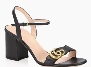 Gucci Marmont GG Sz 36 Ankle-Strap Sandals Heels & Bag