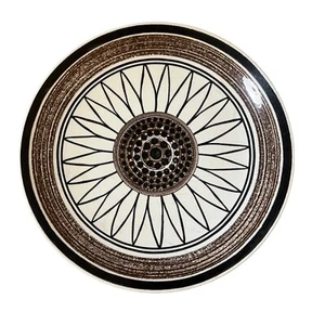 Royal China Dinner Plate Cavalier 70s Brown Flower 10” Made In USA Vintage - Picture 1 of 5